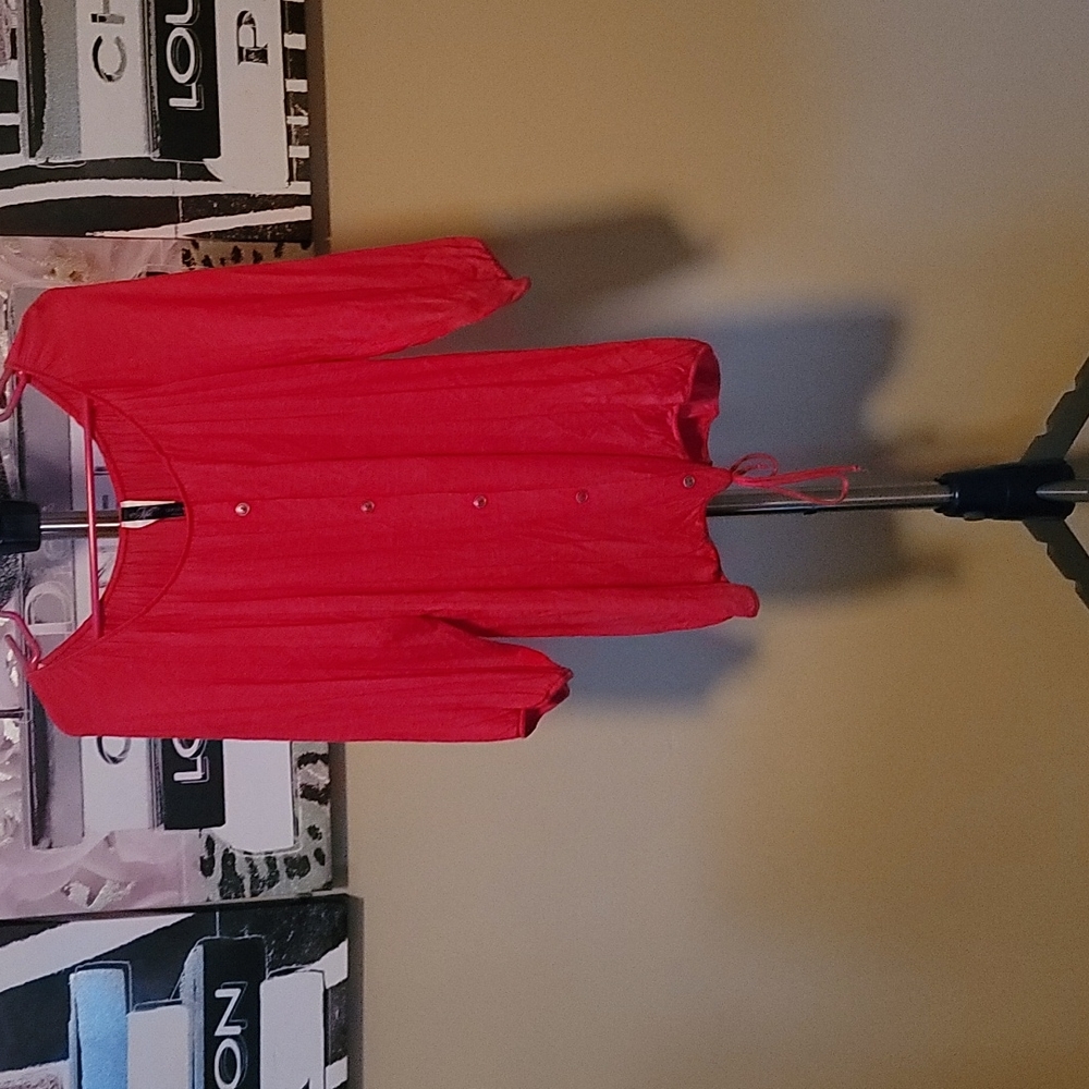 Red shirt with tie sting Size 1X